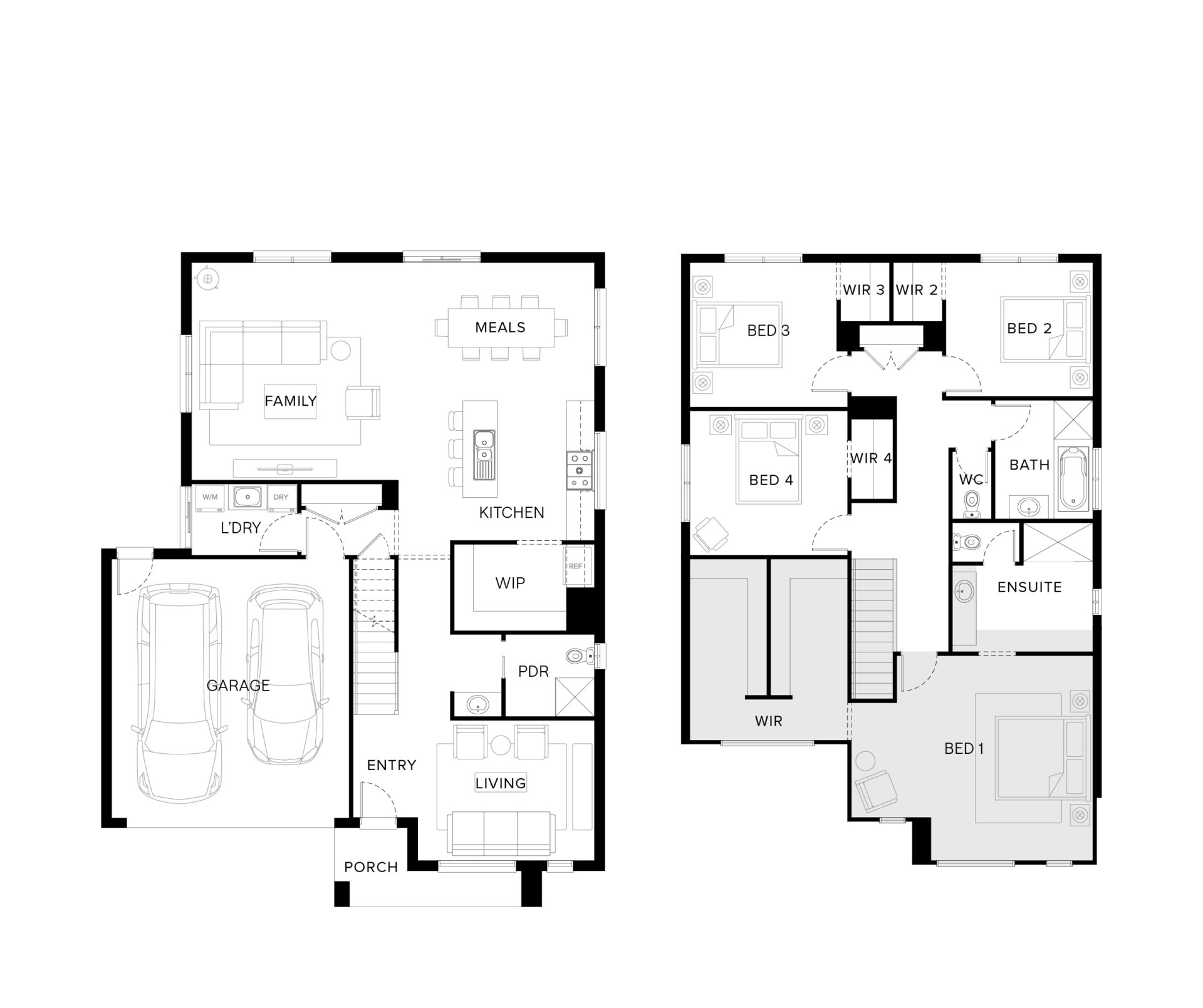 Build over Garage - extended Bed 1, Ensuite & WIR
