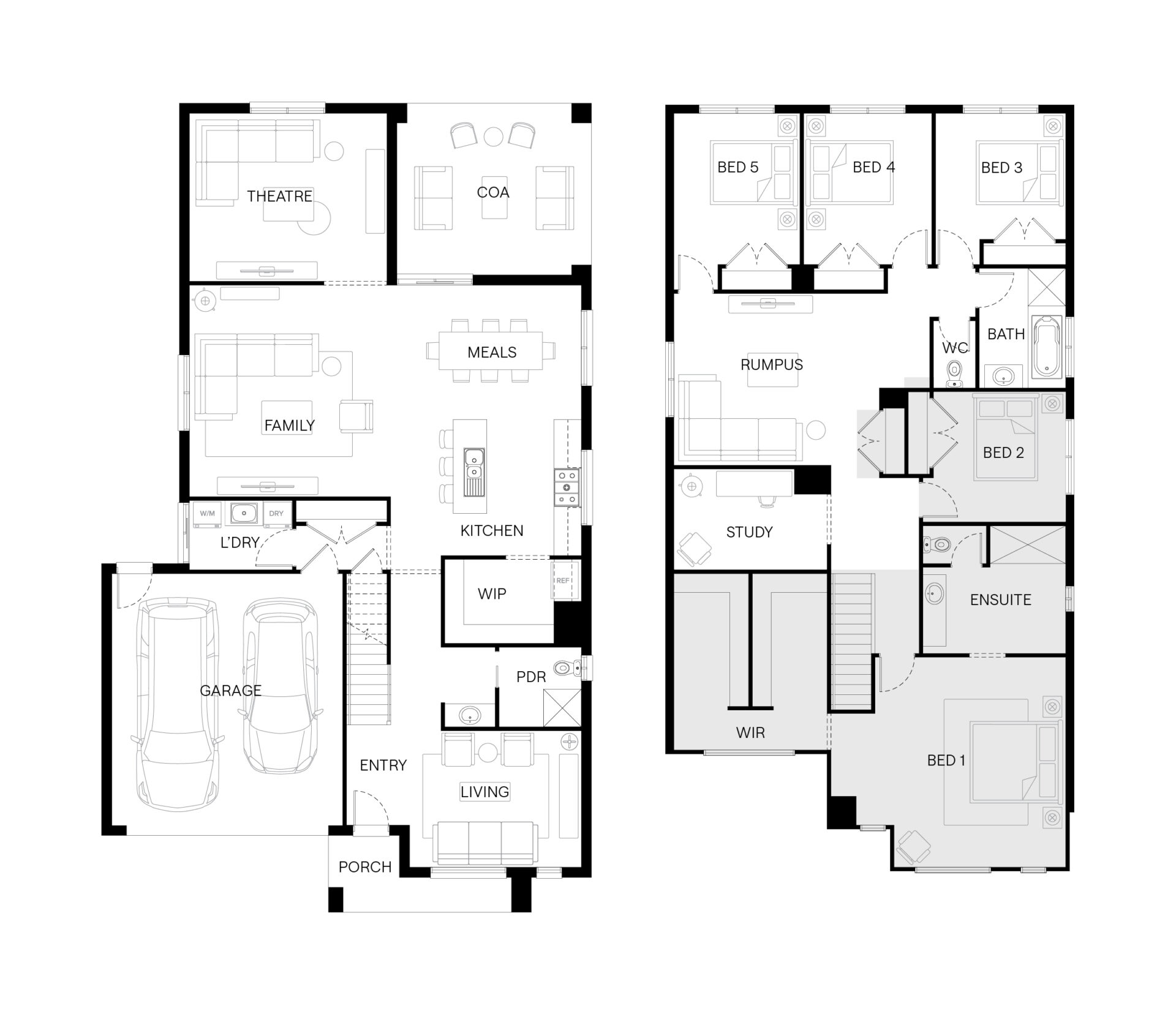 Build over Garage - extended Bed 1, Ensuite & WIR