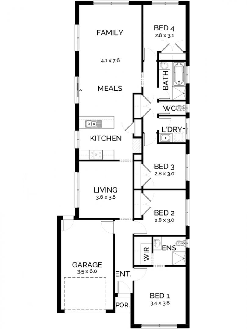 Narrabeen  182 – Lot 412 Bliss Street, Point Cook Floorplan